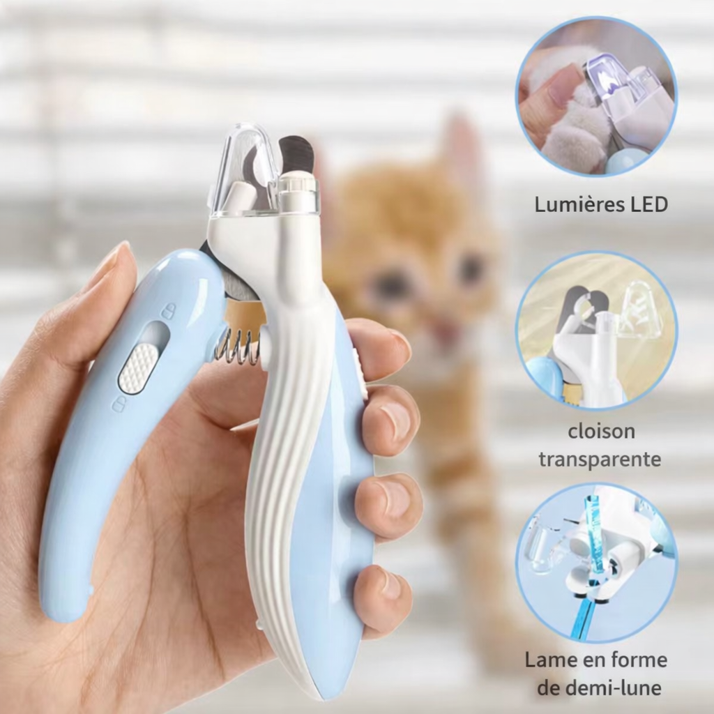 LumiGriffe™ – Coupe-Ongles LED de Précision pour Chiens & Chats